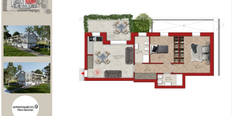 Foto 13 Appartamento N. 9 Piano Secondo